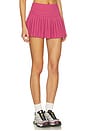 view 2 of 6 Pleated Tennis Skirt in Raspberry