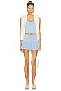 view 5 of 6 Pleated Tennis Skirt in Fairview Blue