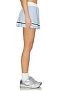 view 3 of 6 Varsity Striped Pleated Skirt in Powder Blue