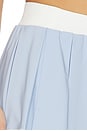 view 6 of 6 Varsity Striped Pleated Skirt in Powder Blue