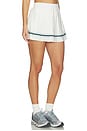 view 2 of 6 Striped Mini Pleated Tennis Skirt in White