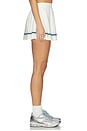 view 3 of 6 Striped Mini Pleated Tennis Skirt in White
