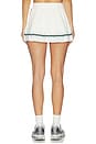 view 4 of 6 Striped Mini Pleated Tennis Skirt in White