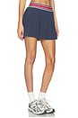 view 2 of 6 Striped Tennis Skirt in Navy