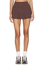 view 1 of 6 FALDA DE TENIS PLISADA PLEATED TENNIS SKIRT in Dark Brown
