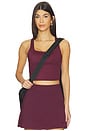 view 2 of 5 Criss Cross Back Tank Top in Burgundy