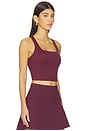 view 3 of 5 Criss Cross Back Tank Top in Burgundy
