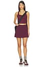 view 5 of 5 Criss Cross Back Tank Top in Burgundy