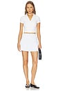 view 4 of 4 Preppy V-neck Polo Top in White