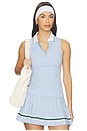 view 1 of 5 Zipper Polo Tank in Powder Blue