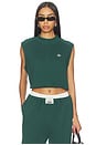 view 1 of 4 Mock Neck Sleeveless Top in Hunter Green