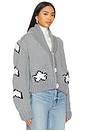 view 3 of 6 Short North Western Skies Cardi in Stone