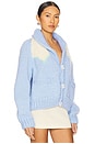 view 2 of 4 Yoke Cardi in Blue Bird