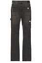 view 2 of 7 Bootcut Carpenter Pant in Sanded Black Wash