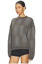 view 3 of 5 Boxy Crewneck Sweater in Dark Grey