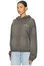 view 2 of 5 Graphic Boxy Hoodie in Dark Grey