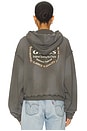 view 3 of 5 Graphic Boxy Hoodie in Dark Grey