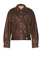 view 4 of 5 Leather Trucker Jacket in Trunk