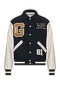 view 1 of 4 Ivan Letterman Jacket in Uniform Blue