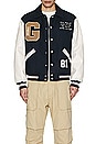 view 4 of 4 Ivan Letterman Jacket in Uniform Blue