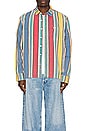 view 4 of 4 Multi-stripe Long Sleeve Shirt in Sage Rust Multi