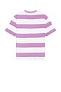 view 2 of 4 Block Stripe Tee in Lux Orchid Multi