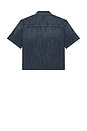 view 2 of 5 CAMISA DE MEZCLILLA CON CREMALLERA in Cross Hatch Dark Wash