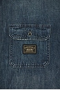 view 3 of 5 CAMISA DE MEZCLILLA CON CREMALLERA in Cross Hatch Dark Wash