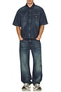 view 5 of 5 CAMISA DE MEZCLILLA CON CREMALLERA in Cross Hatch Dark Wash
