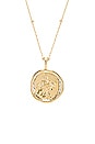 view 2 of 3 Compass Coin Necklace in Gold