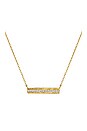 view 1 of 2 Nia Shimmer Bar Necklace in White CZ & Gold