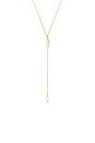 view 1 of 2 Lena Lariat Necklace in White CZ & Gold