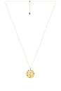 view 1 of 2 Luna Coin Pendant Necklace in White Opalite, White CZ & Gold