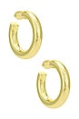 view 1 of 2 Lou Statement Hoops in Gold