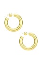 view 2 of 2 Lou Statement Hoops in Gold
