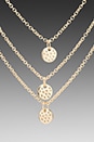 view 2 of 3 3 Disc Shimmer Layer Necklace in Gold
