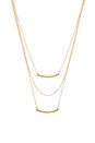 view 2 of 3 Taner Bar Mini Triple Layer Necklace in Gold
