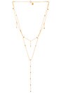 view 1 of 2 Candice Shimmer Layered Lariat Necklace in Gold