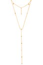 view 2 of 2 Candice Shimmer Layered Lariat Necklace in Gold