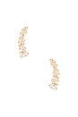 view 1 of 2 Amara Ear Climbers in White CZ & Gold