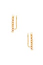 view 2 of 2 Amara Ear Climbers in White CZ & Gold