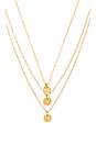 view 1 of 2 COLLIER 3 DISQUES in Gold