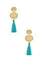 view 1 of 2 Phoenix Stud Earrings in Teal & Gold
