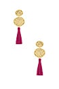 view 1 of 2 CLOUS D'OREILLES PHOENIX in Berry & Gold