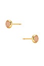 view 2 of 2 BOUCLES D'OREILLES POWER GEMSTONE in Rose Quartz & Gold