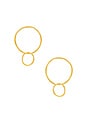 view 1 of 2 PENDIENTES QUINN in Gold