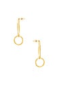 view 2 of 2 PENDIENTES QUINN in Gold