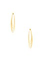 view 2 of 2 Casey Profile Hoops in Gold