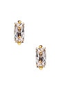 view 1 of 2 Amara Studs in White CZ & Gold