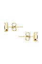 view 2 of 2 Amara Studs in White CZ & Gold